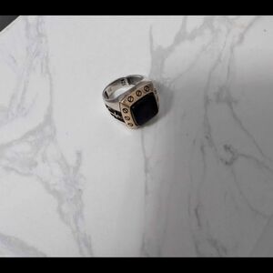 Gold and Black Men's Ring